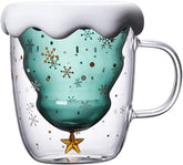 Double Wall Glass Mug with Handle, Unique Christmas Gifts